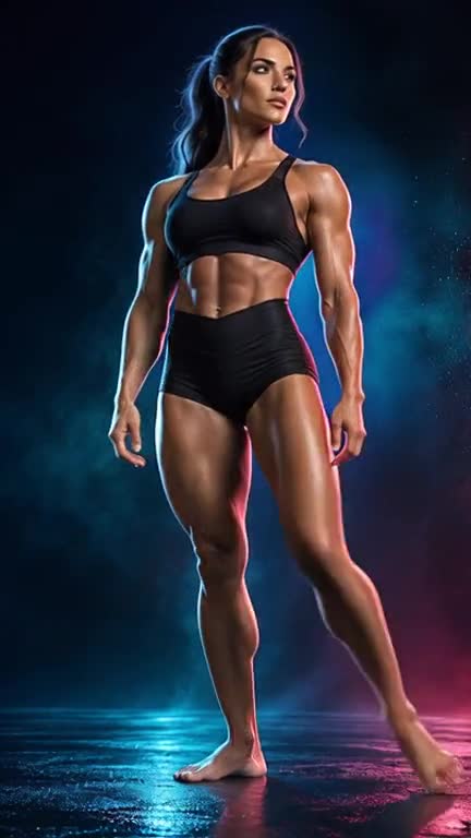 Atleta en pose de competición